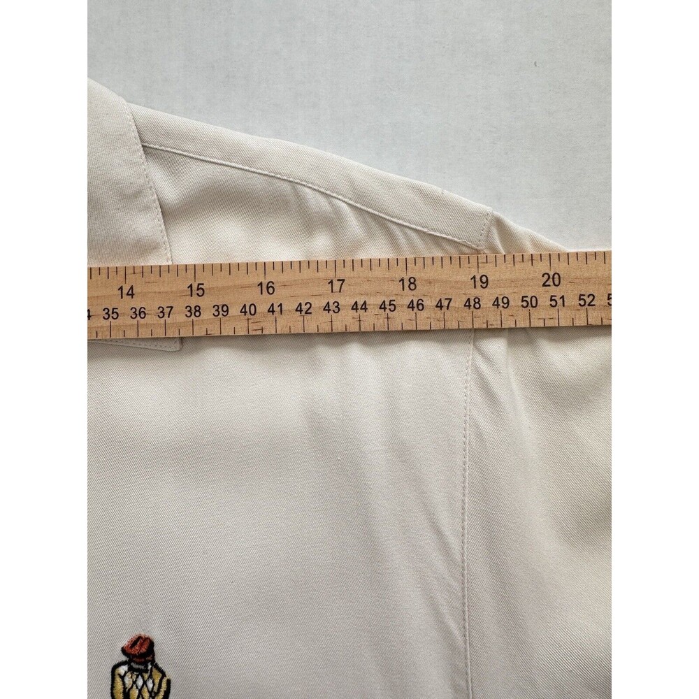 Bobby Chan Embroidered Silk Golf Shirt Hawaiian Button Down RARE - Picture 8 of 10